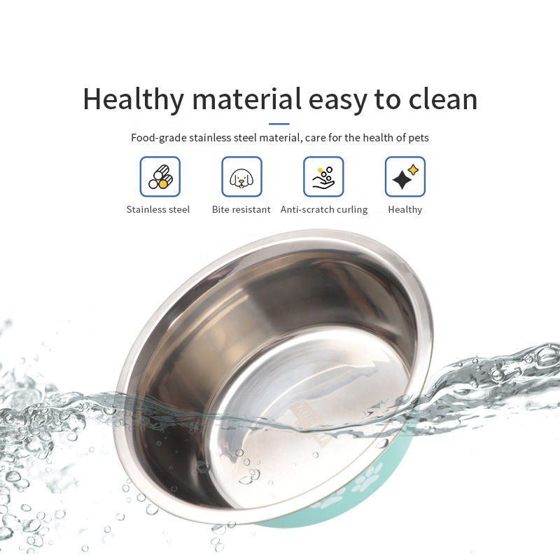 Non-Slip Stainless Steel Dog Bowl, Multiple Sizes